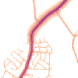 Daytime road noise heatmap for ST3 6QG