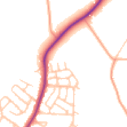 Daytime road noise heatmap for ST3 6QH