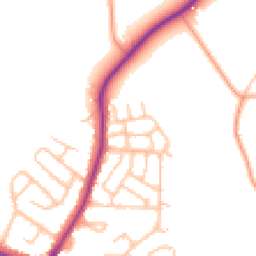 Daytime road noise heatmap for ST3 6QL