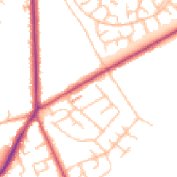 Daytime road noise heatmap for ST3 7HH