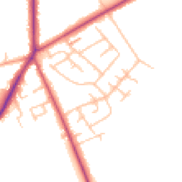 Daytime road noise heatmap for ST3 7JH