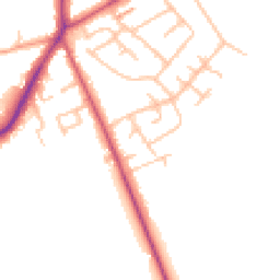 Daytime road noise heatmap for ST3 7JL