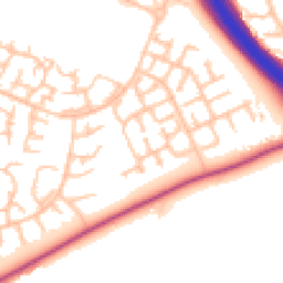 Daytime road noise heatmap for ST3 7QX