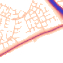 Daytime road noise heatmap for ST3 7QZ