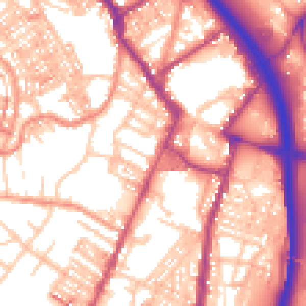 Daytime road noise heatmap for ST4 1AB
