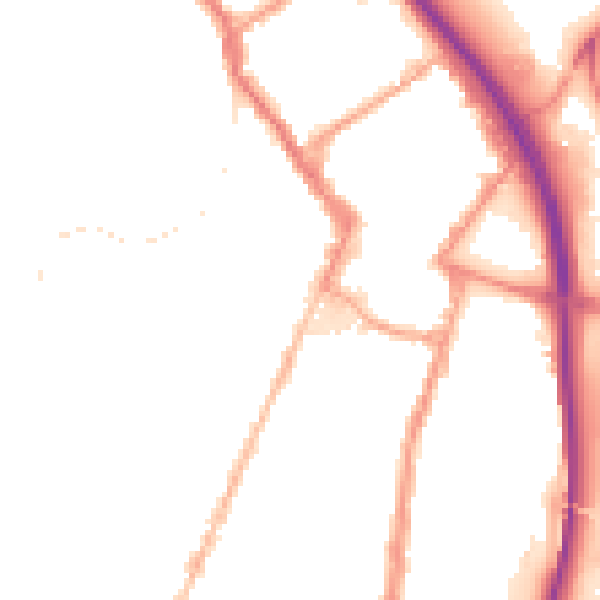 Night-time road noise heatmap for ST4 1AB