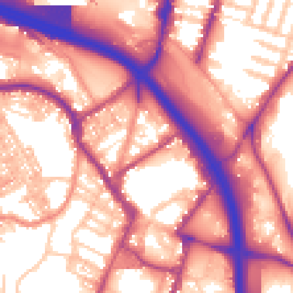 Daytime road noise heatmap for ST4 1AL