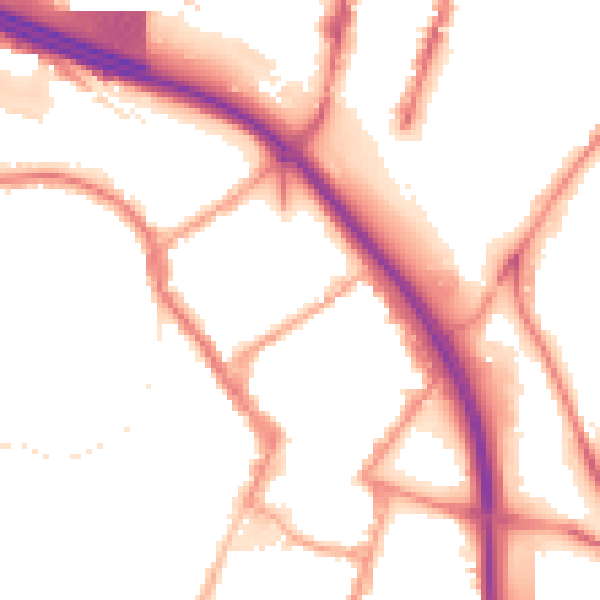 Night-time road noise heatmap for ST4 1AL