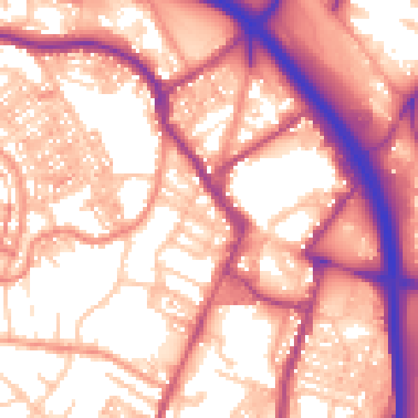 Daytime road noise heatmap for ST4 1AN