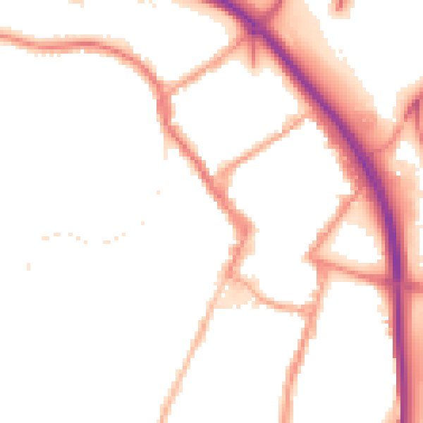 Night-time road noise heatmap for ST4 1AN