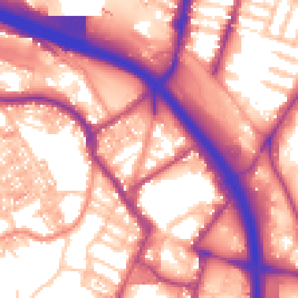 Daytime road noise heatmap for ST4 1AQ