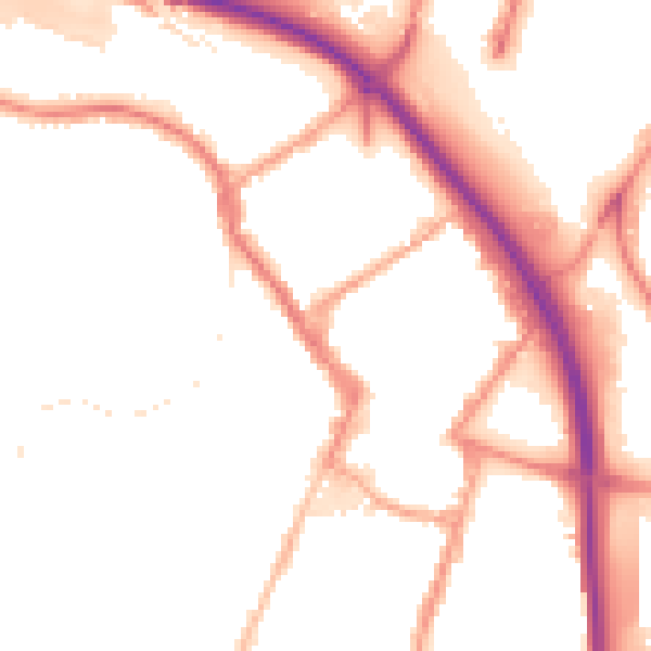 Night-time road noise heatmap for ST4 1AR