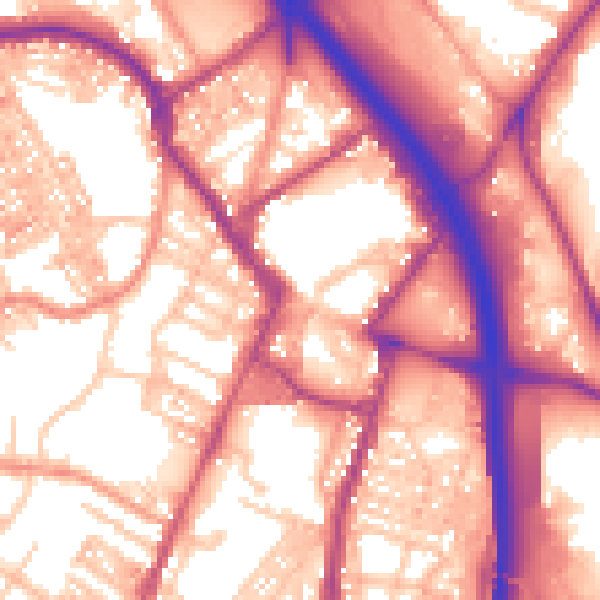 Daytime road noise heatmap for ST4 1BS