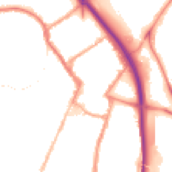 Night-time road noise heatmap for ST4 1BS