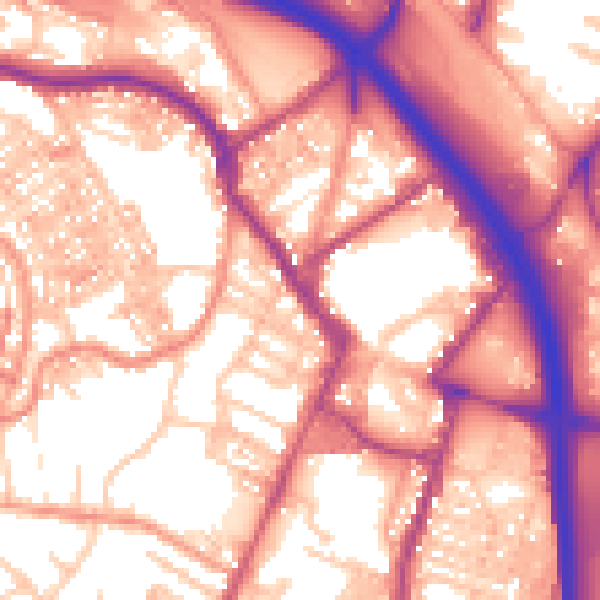 Daytime road noise heatmap for ST4 1DB