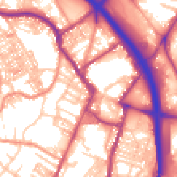 Daytime road noise heatmap for ST4 1DE