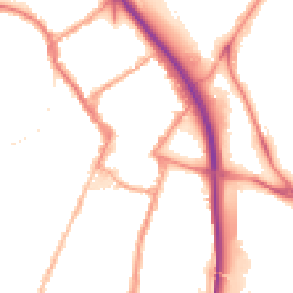 Night-time road noise heatmap for ST4 1DJ