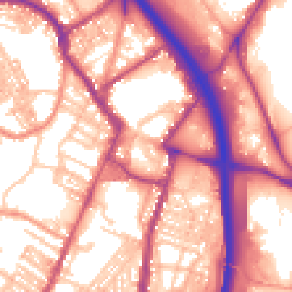 Daytime road noise heatmap for ST4 1DQ