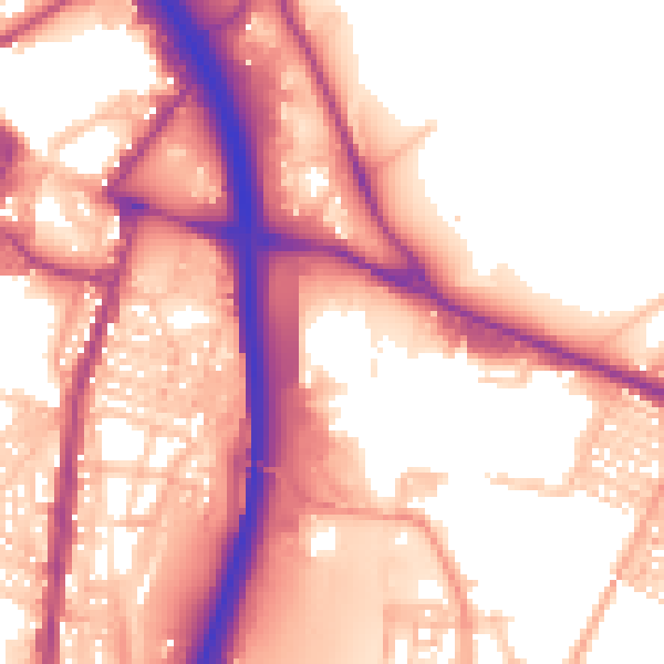 Daytime road noise heatmap for ST4 1DR
