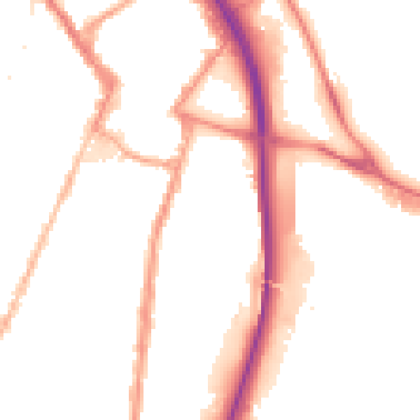Night-time road noise heatmap for ST4 1DZ
