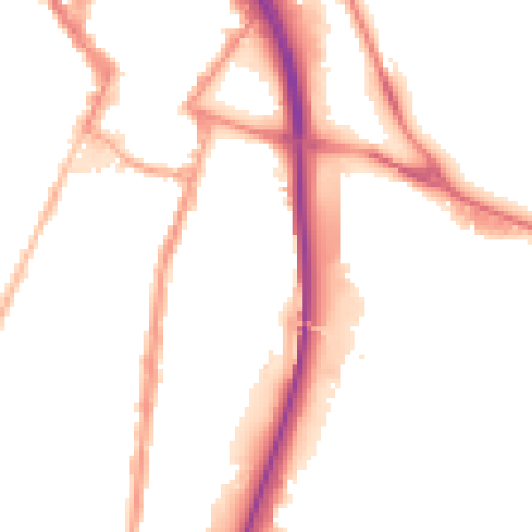 Night-time road noise heatmap for ST4 1EB