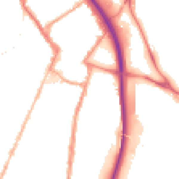 Night-time road noise heatmap for ST4 1EH