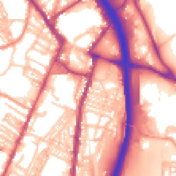 Daytime road noise heatmap for ST4 1EL