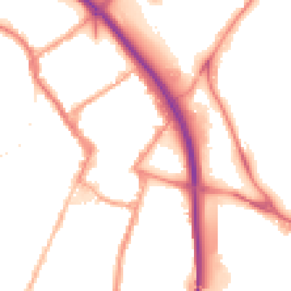 Night-time road noise heatmap for ST4 1HN