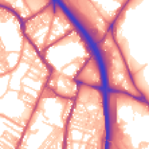 Daytime road noise heatmap for ST4 1HP