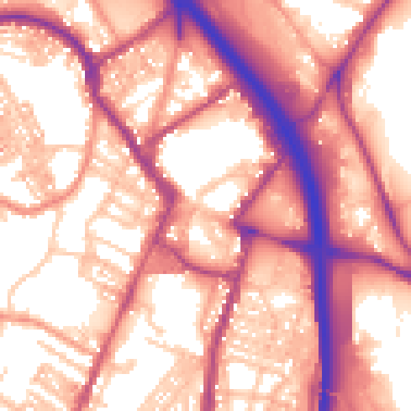 Daytime road noise heatmap for ST4 1JB