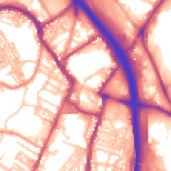 Daytime road noise heatmap for ST4 1JF