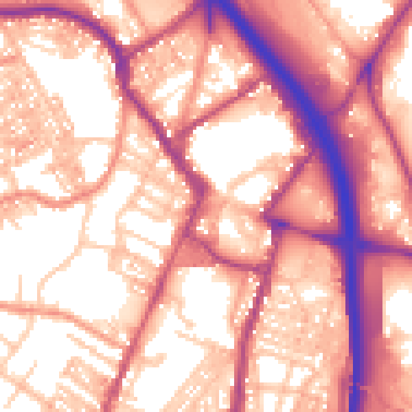 Daytime road noise heatmap for ST4 1LX
