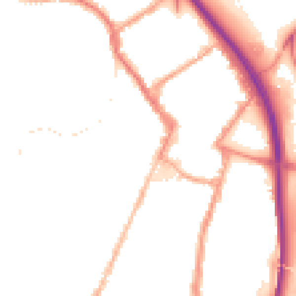 Night-time road noise heatmap for ST4 1NF