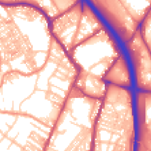 Daytime road noise heatmap for ST4 1NH