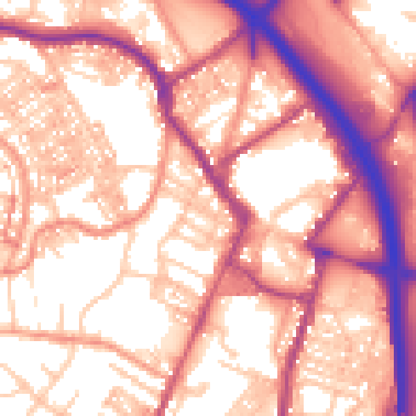Daytime road noise heatmap for ST4 1NL