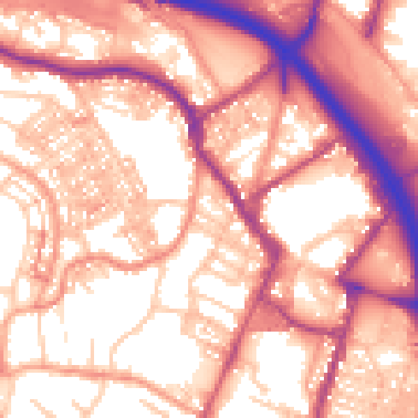 Daytime road noise heatmap for ST4 1NQ