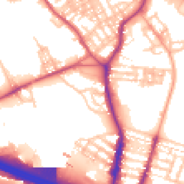 Daytime road noise heatmap for ST4 2DN