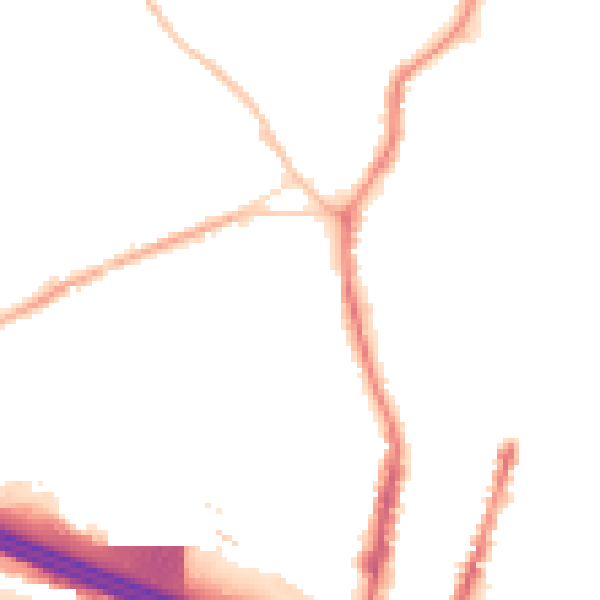 Night-time road noise heatmap for ST4 2DN