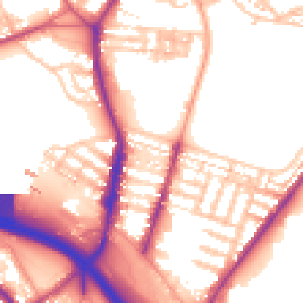 Daytime road noise heatmap for ST4 2EB