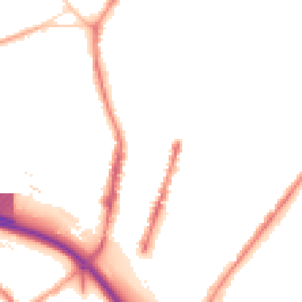 Night-time road noise heatmap for ST4 2EB