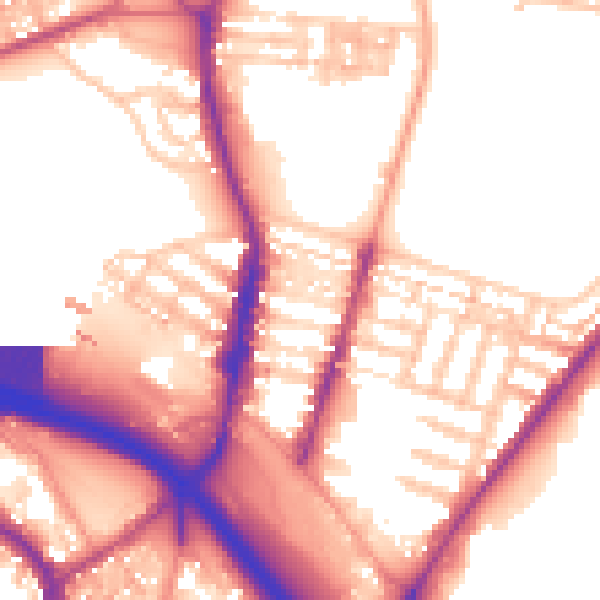 Daytime road noise heatmap for ST4 2EX