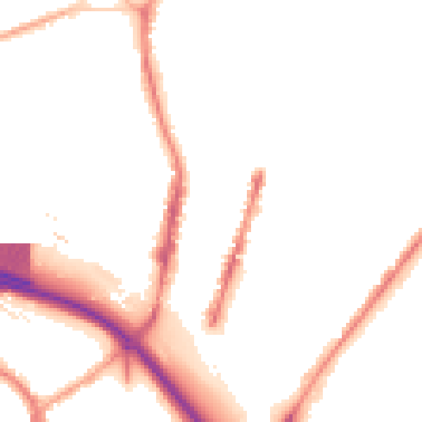 Night-time road noise heatmap for ST4 2EX