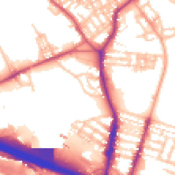Daytime road noise heatmap for ST4 2FH