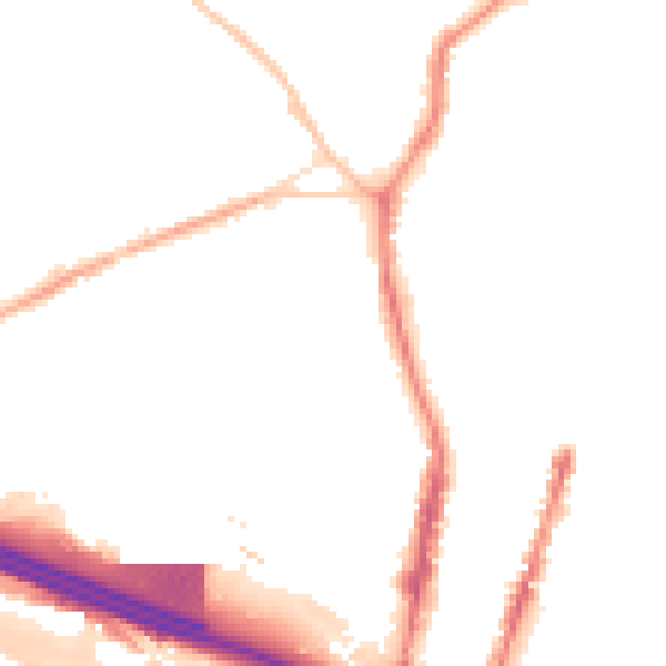 Night-time road noise heatmap for ST4 2FH