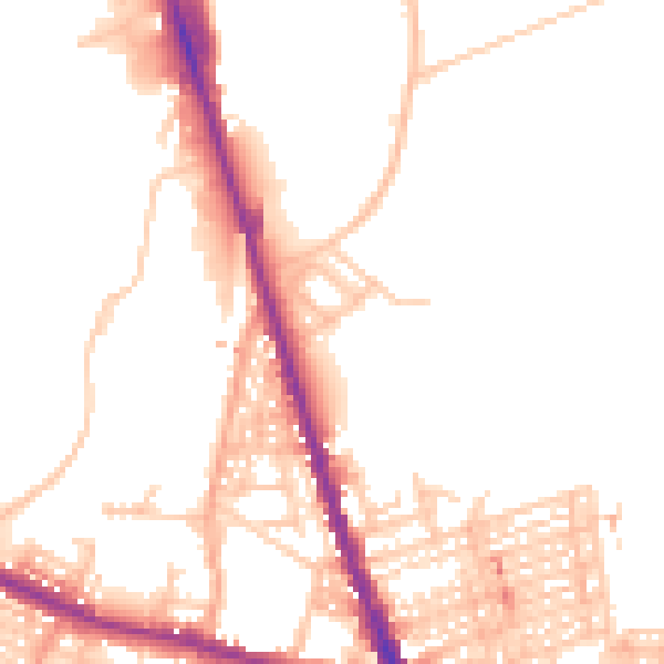 Daytime road noise heatmap for ST4 2HH