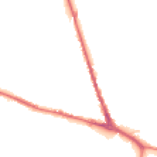 Night-time road noise heatmap for ST4 2JJ