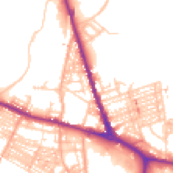 Daytime road noise heatmap for ST4 2JP