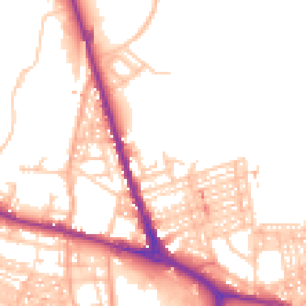 Daytime road noise heatmap for ST4 2LN