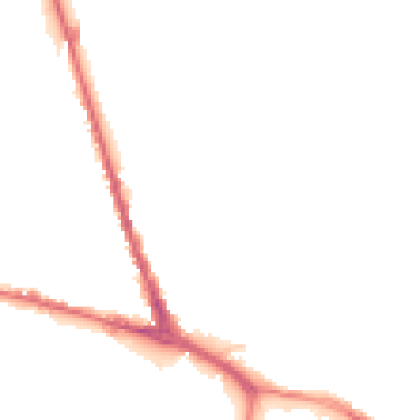 Night-time road noise heatmap for ST4 2LQ