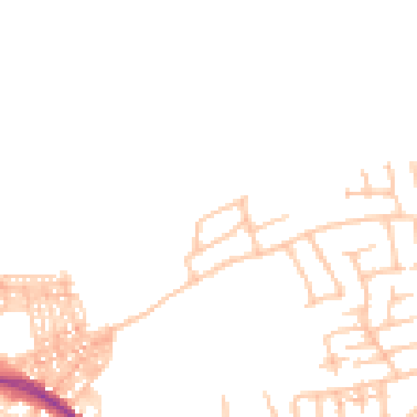 Daytime road noise heatmap for ST4 2NX